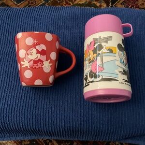Disney Minnie Mouse Coffee Mug and Pink Thermos